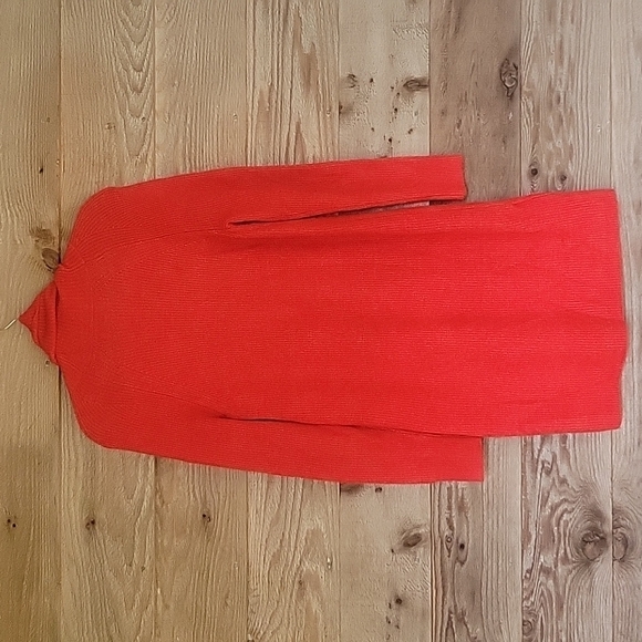 Loft Red Cowl Neck Sweater Dress Size XSmall Tall - Picture 5 of 5